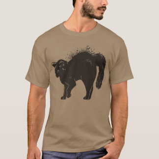 Vintage Beängstigende Halloween-Schwarzkatze T-Shirt