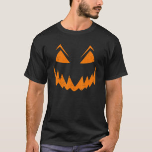 Vintage Beängstigende Pumpkin Face Kürbislaterne H T-Shirt