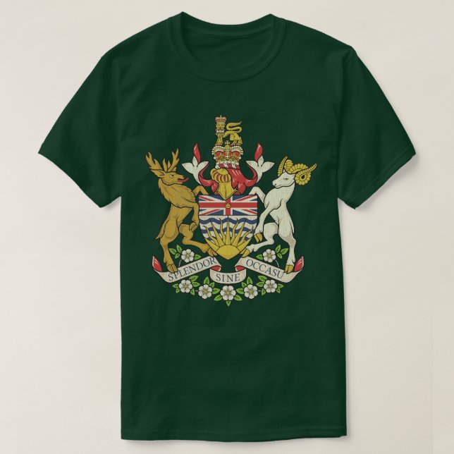 Vintage beängstigende Wappen - British Columbia T-Shirt (Design vorne)