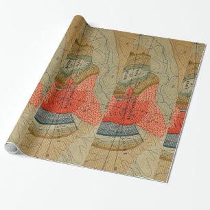 Vintage Bear Butte Circus Flats Karte Geschenkpapier