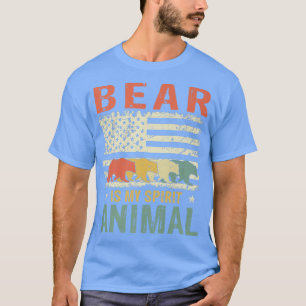 Vintage Bear Spirit Animal Lover Retro US American T-Shirt