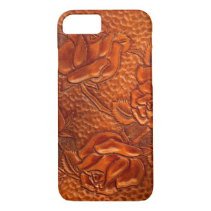 Vintage bearbeitete Western-Leder-Rosen Case-Mate iPhone Hülle