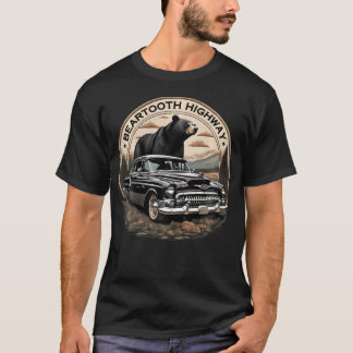 Vintage Beartooth Highway US 212 Montana Straße T-Shirt