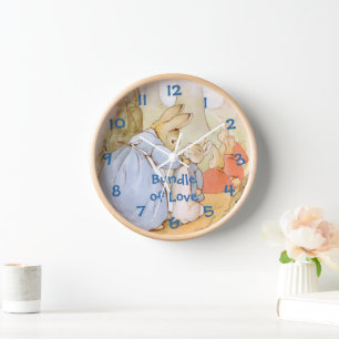 Vintage Beatrix Potter Kinderzimmer Wanduhr