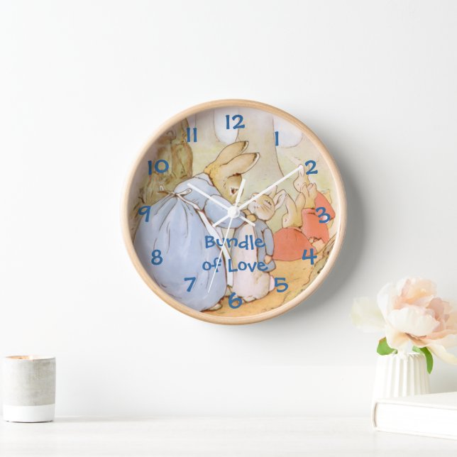 Vintage Beatrix Potter Kinderzimmer Wanduhr (Zuhause)