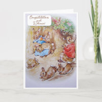 Vintage Beatrix Potter Neue Glückwünsche