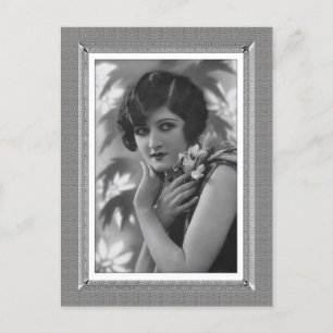 Vintage Beauty - Diese Augen - in Schwarz-Weiß Postkarte