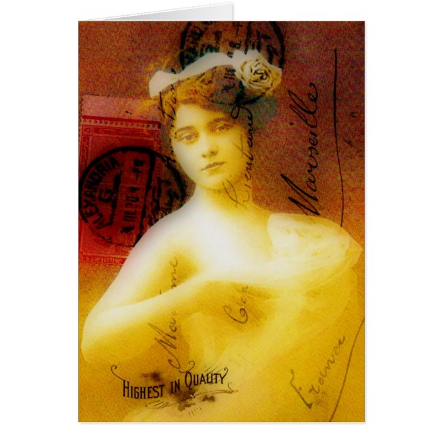 Vintage Beauty Digital Art Jedes Anlasses (Vorne)