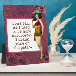 Vintage Beauty Drink Wein Funny Tabletop Fotoplatte