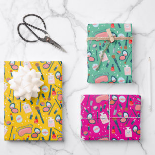 Vintage Beauty Kosmetik Bridesmaid Mama Makeup Geschenkpapier Set