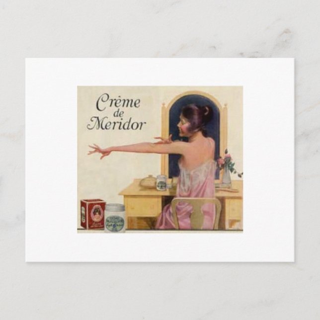Vintage Beauty-Werbekarten Postkarte (Vorderseite)