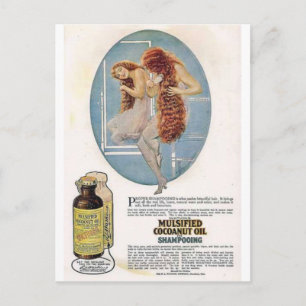 Vintage Beauty-Werbekarten Postkarte