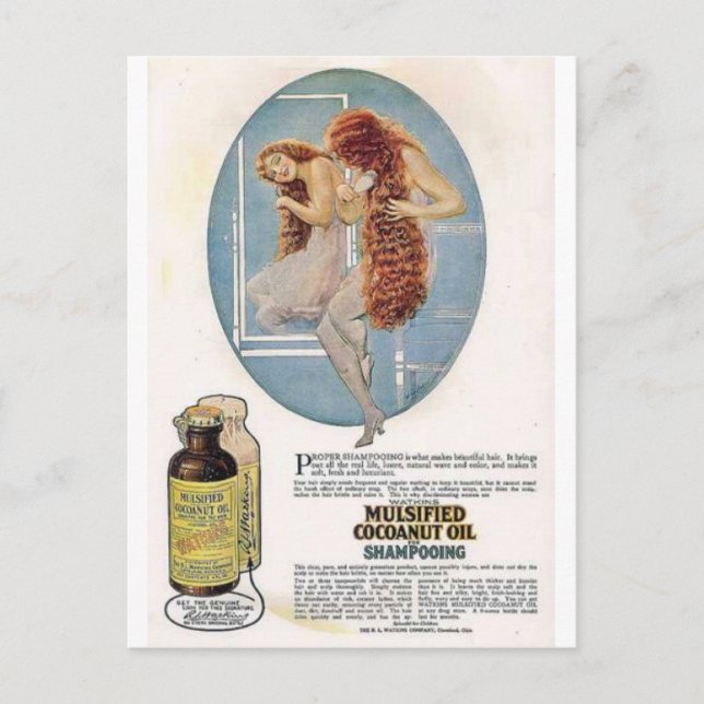 Vintage Beauty-Werbekarten Postkarte (Vorderseite)