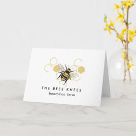 Vintage Beekeeping & Honeybee Farm Business Karte