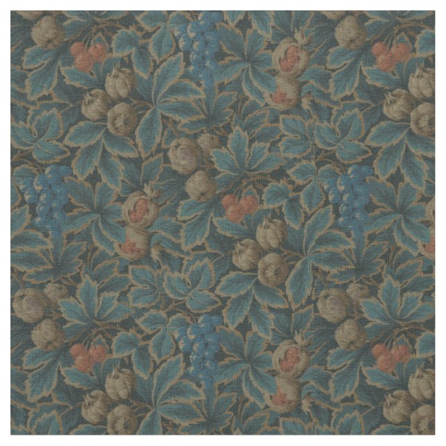 Vintage-Beerenmuster Stoff (Nahaufnahme)