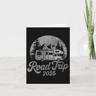 Vintage befahrene Straße 2025 Rv Camping T-Shirt Karte