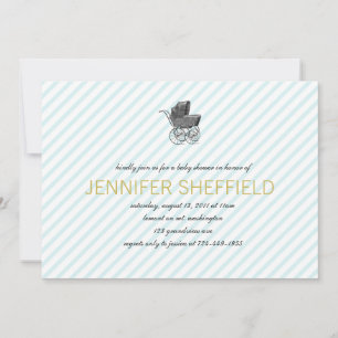 Vintage Beförderung - Kinderdusche Einladung