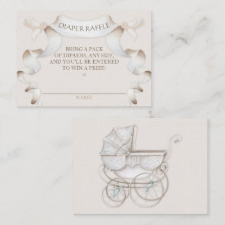 Vintage Beförderung von Windeln Elfenbein Beige Gi Begleitkarte