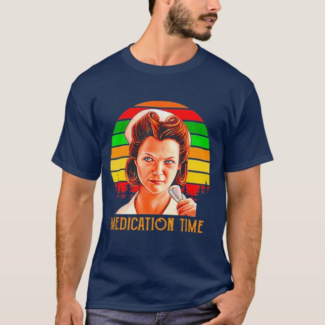 Vintage Behandlungszeiten für Krankenschwestern T-Shirt (Vorderseite)