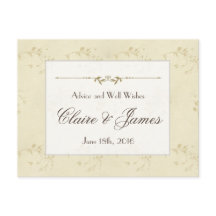 Vintage Beige Blumen Hochzeitsberatung