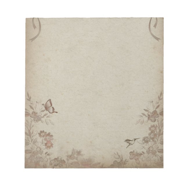 Vintage Beige Notizblock (Vorderseite)