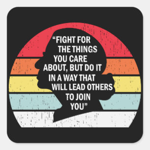 Vintage bekannte Rbg Ruth Bader Ginsburg Ladys Quadratischer Aufkleber