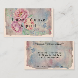 Vintage Bekleidung 3,5 Zoll x 2,0 Zoll Visitenkart Visitenkarte