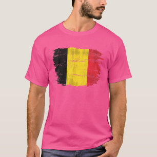 Vintage Belgien-Flagge für Belgier   T-Shirt