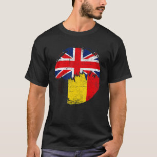 Vintage Belgier mit britischen Flaggen-Wurzeln Bel T-Shirt