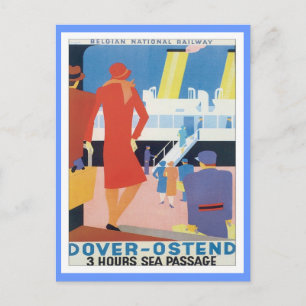 Vintage Belgische Nationale Eisenbahn Postkarte