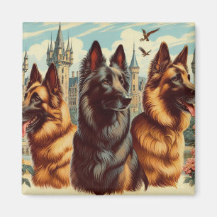 Vintage belgische Tervuren-Malerei Magnet