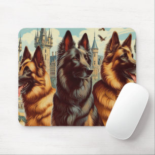 Vintage belgische Tervuren-Malerei Mousepad