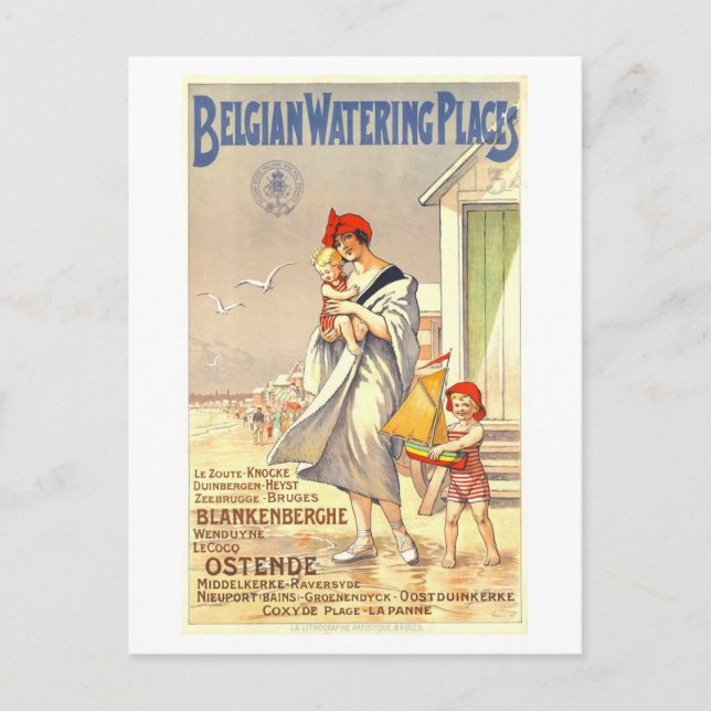 Vintage Belgium Travel Postcard Postkarte (Vorderseite)