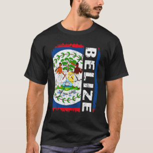 Vintage Belizische Flagge Belize Pride Roots Herit T-Shirt