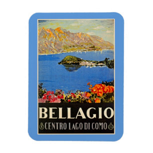 Vintage Bellagio Italienische Reise-Werbung aus de Magnet