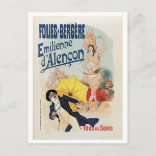 Vintage-Belle-Epoque-French-Music-Hall-Werbung Che Postkarte