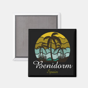 Vintage Benidorm Spanien Sommerurlaub Magnet