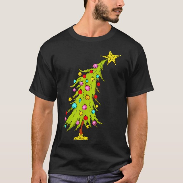 Vintage Bent Christmas Tree  T-Shirt (Vorderseite)