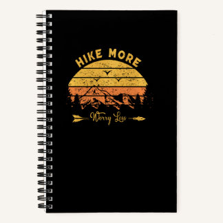 Vintage Berge Outdoor Wandern Camping Zug Notizbuch