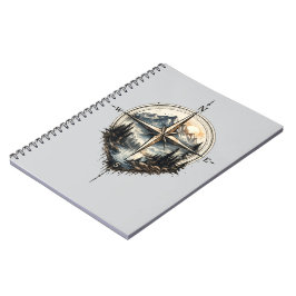 Vintage-Bergkompass Outdoor-Abenteuer Spiralblock  Notizblock