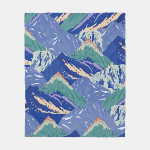 vintage Berglandschaft nahtloses Muster. Dunkel Fleecedecke