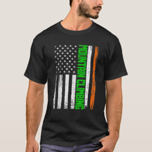 Vintage-Bergsteigen-Amerikanische-Flagge-Lustige-S T-Shirt