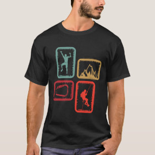 Vintage-Bergsteigen-Bouldering-Kinder-Jungen-Fels T-Shirt