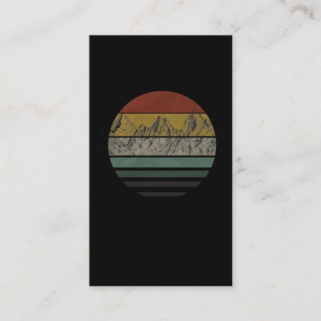 Vintage Bergwanderungen Visitenkarte (Vorderseite)