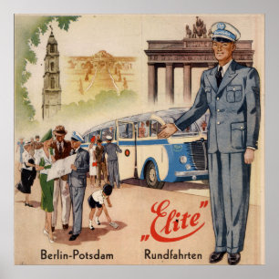 Vintage Berlin-Potsdam Plakat