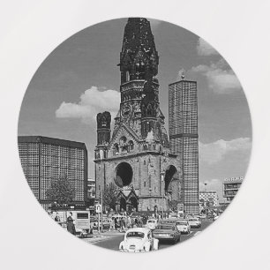 Vintage Berliner Kaiser-Wilhelm-Gedächtniskirche Etiketten