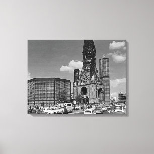 Vintage Berliner Kaiser-Wilhelm-Gedächtniskirche Leinwanddruck