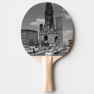Vintage Berliner Kaiser-Wilhelm-Gedächtniskirche M Tischtennis Schläger