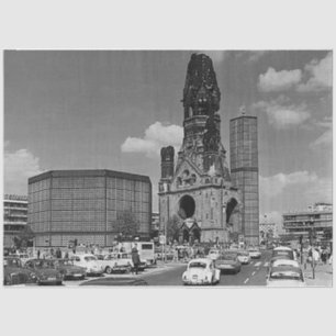 Vintage Berliner Kaiser-Wilhelm-Gedenkkirche Seidenpapier