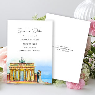 Vintage Berliner Sehenswürdigkeit Hochzeit in Ur Save The Date